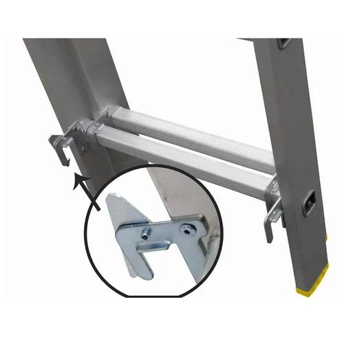 BAYERSYSTEM BS-DW universalios aliuminės kopėčios, 3x14 pakopų image 3