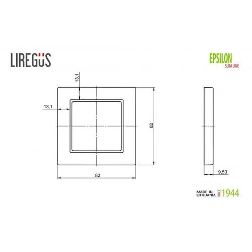 LIREGUS EPSILON vienvietis rėmelis, metalo spalvos image 2