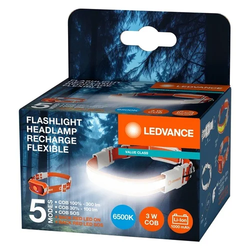 Ledvance 4099854175886 Galvos Žibintuvėlis Įkraunamas 3W 300LM IP20 image 2