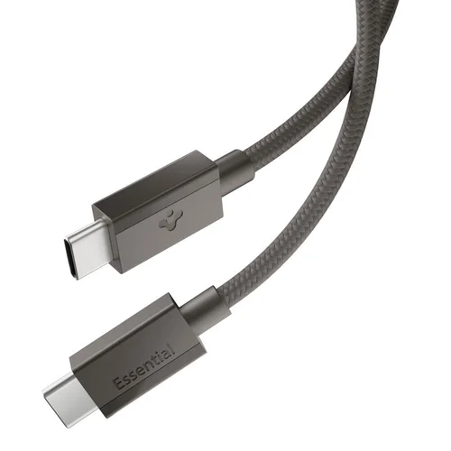 Spigen Essential EB6015CC USB-C laidas 60 W, 150 cm, tamsiai pilkas image 1