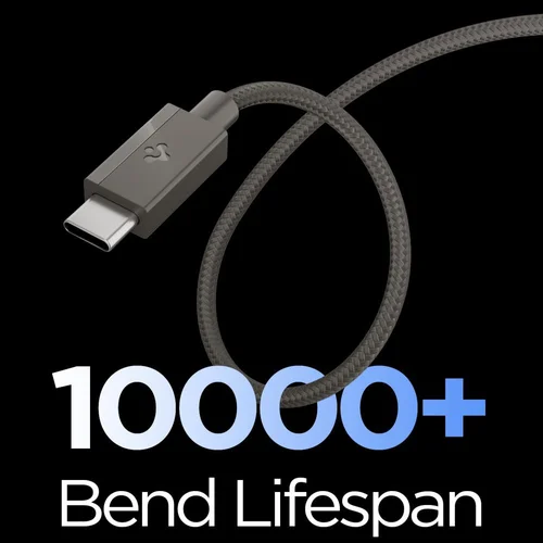 Spigen Essential EB6015CC USB-C laidas 60 W, 150 cm, tamsiai pilkas image 3