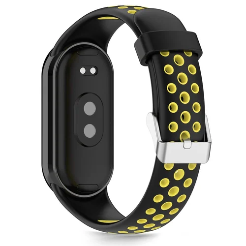 Tech-Protect IconBand Air dirželis Xiaomi Smart Band 8/9/10/NFC, juodas ir geltonas image 2