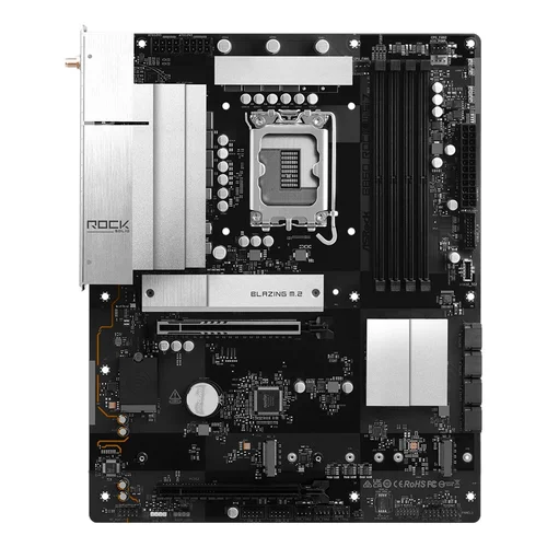 Asrock B860 Rock WiFi 7 ATX LGA 1851 pagrindinė plokštė image 2