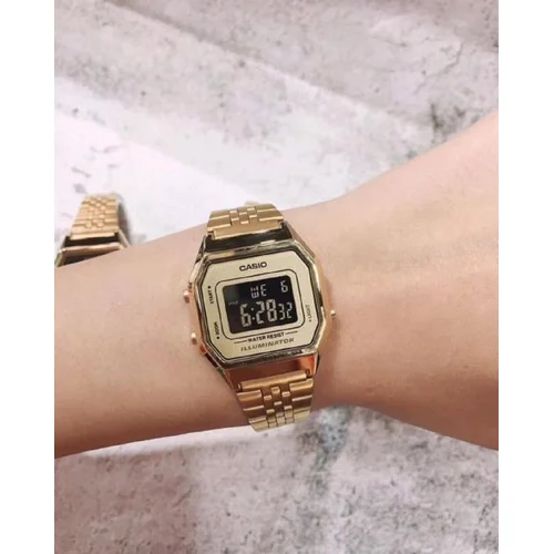 CASIO LA680WGA-9B auksinis moteriškas laikrodis image 3