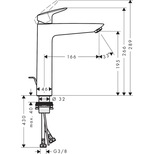 Praustuvo maišytuvas Hansgrohe Logis 71090670 image 2