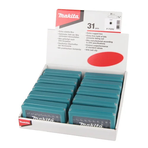 Makita P-73352 sukimo antgalių rinkinys, 31 vnt., TX (T7–T40) image 2