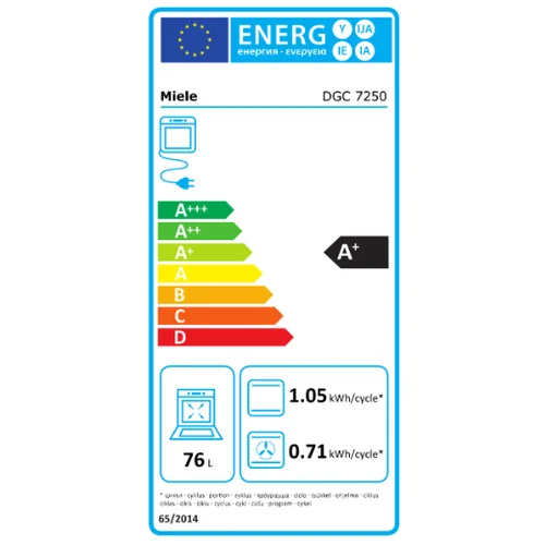 Miele DGC 7250 EDST/CLST, 60 cm, 70 L, Nerūd. plieno image 2
