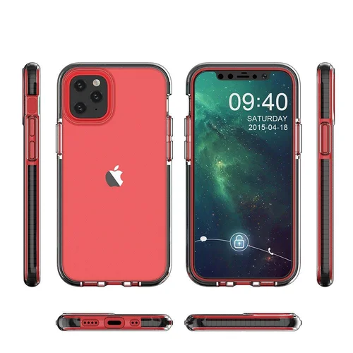 Skaidrus TPU dėklas iPhone 13 Pro, šviesiai mėlynas image 2