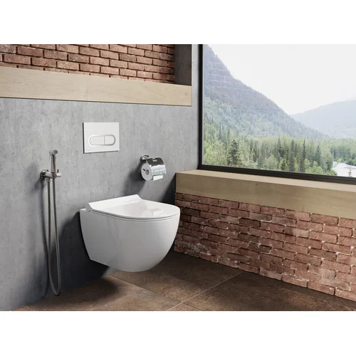 WC Uni Chrome RimOff set, pakabinamas, baltas image 3