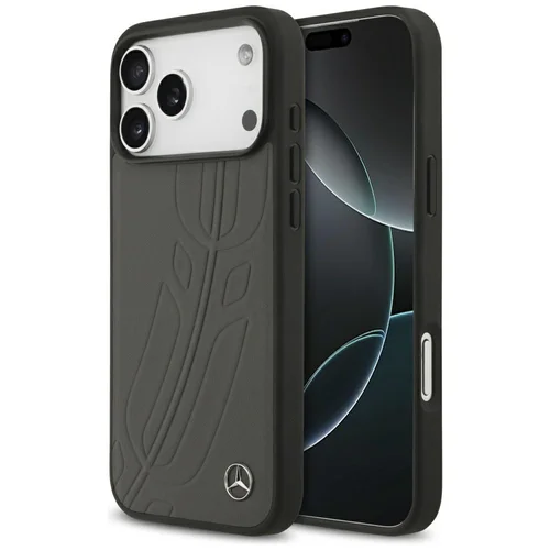 Mercedes „Laurel Leaf“ MagSafe dėklas iPhone 17 Pro Max, juodas ir pilkas image 1