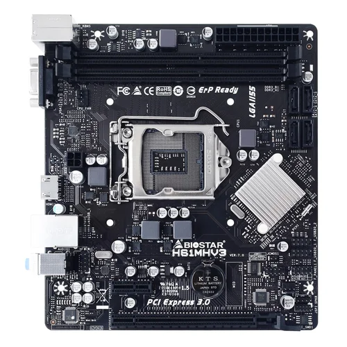 Biostar H61MHV3 LGA 1155 micro ATX motininė plokštė image 2