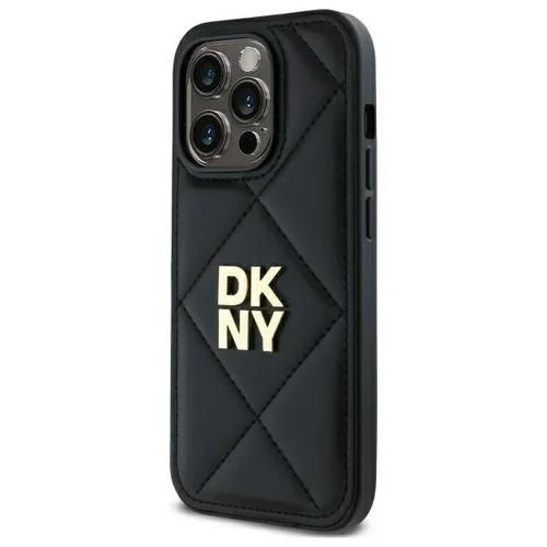 DKNY Quilted Stack Logo dėklas iPhone 14 Pro, juodas image 2