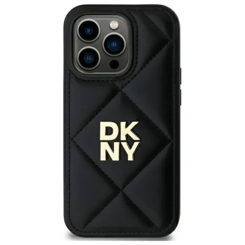 DKNY Quilted Stack Logo dėklas iPhone 14 Pro, juodas image 3