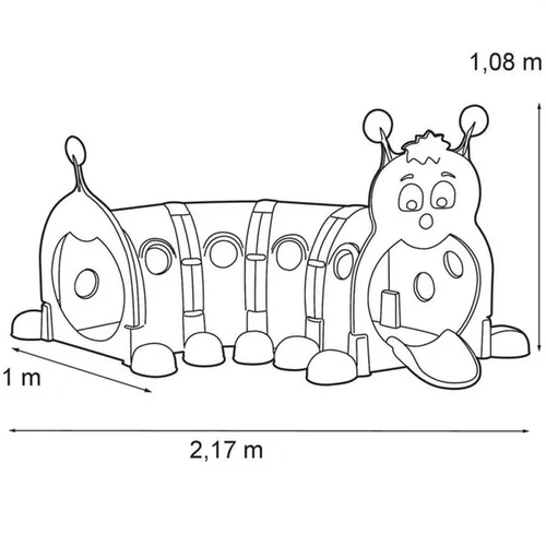 Feber Modulinė Žaidimų Tunelis su Caterpillar Žaidimų Aikštele image 3