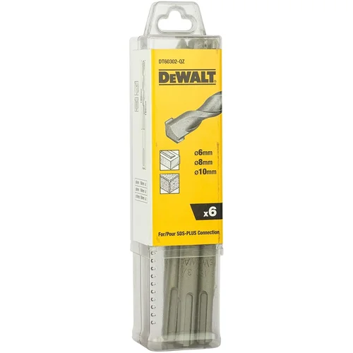 DeWalt DT60302-QZ SDS-Plus grąžtų rinkinys, 6–10 mm, 6 vnt. image 1