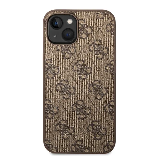 Guess GUHCP15MG4GFBR 4G Metal Gold Logo dėklas iPhone 15 Plus, rudas image 3