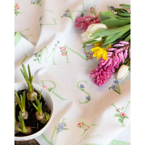 GreenGate AGNES baltas abėcėlės rankšluostėlis image 3