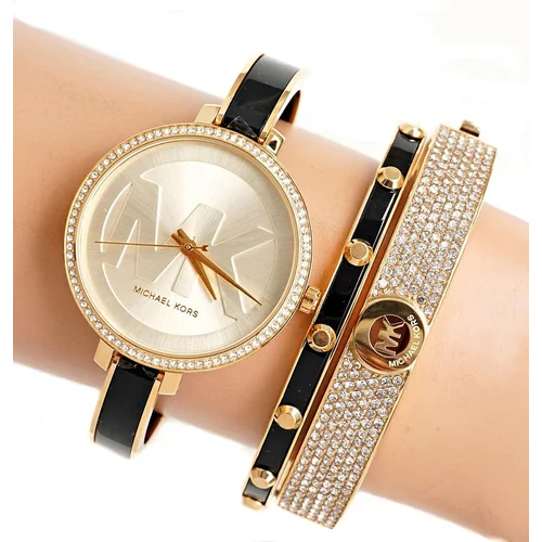 Michael Kors Jaryn MK4544 auksinis juodas laikrodis image 2