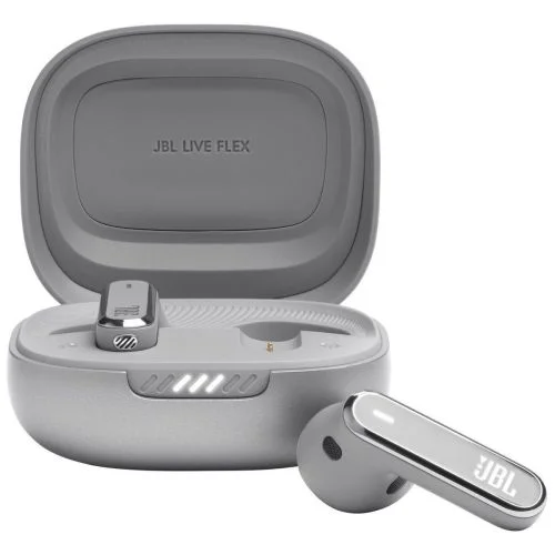 JBL Live Flex TWS sidabrinės belaidės ausinės image 2
