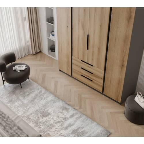 Keturdurė spinta VERONA 200 cm juoda / ąžuolas evoke image 2