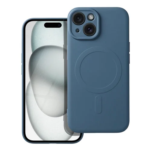 SILIKONO Mag Cover dėklas iPhone 15, mėlynas image 1