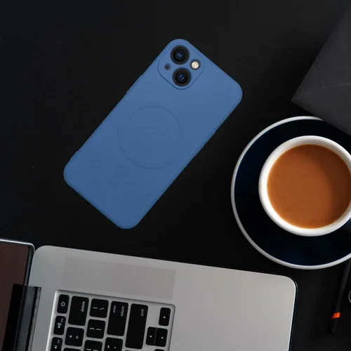 SILIKONO Mag Cover dėklas iPhone 15, mėlynas image 2