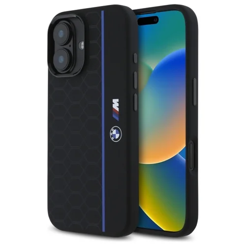 BMW Hexagon Blue Line MagSafe dėklas iPhone 16, juodas image 1