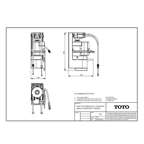 TOTO HM184 Automatinis praplovimo variklis image 2