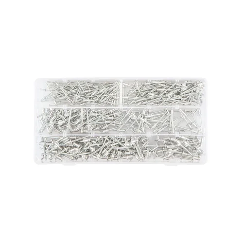 Aliuminio kniedės, 400 vnt. rinkinys image 1