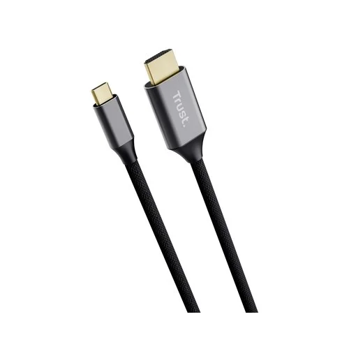 Trust 25630 USB-C–HDMI kabelis 2 m, sidabrinis image 1