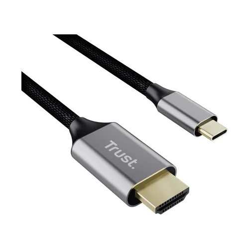 Trust 25630 USB-C–HDMI kabelis 2 m, sidabrinis image 2