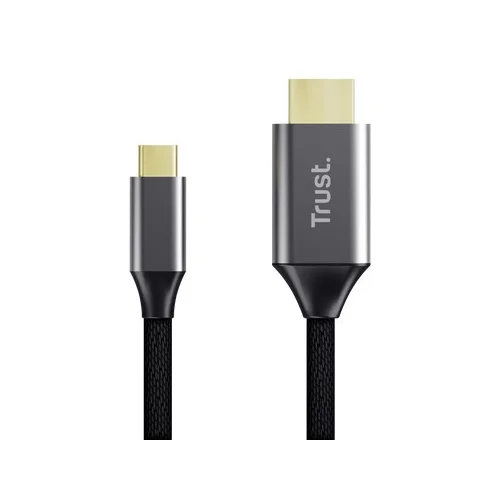 Trust 25630 USB-C–HDMI kabelis 2 m, sidabrinis image 3