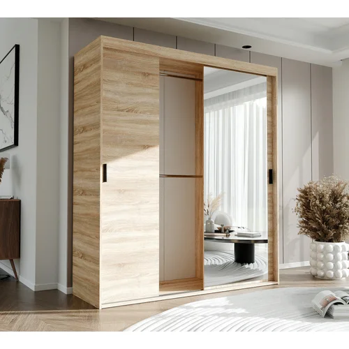 STILO 180 cm 3 durų stumdoma spinta su veidrodžiu image 2