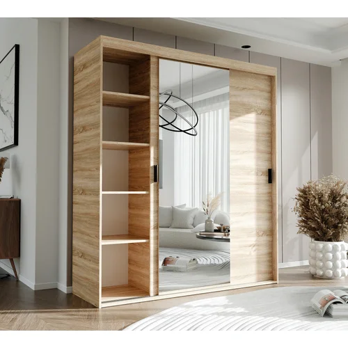 STILO 180 cm 3 durų stumdoma spinta su veidrodžiu image 3