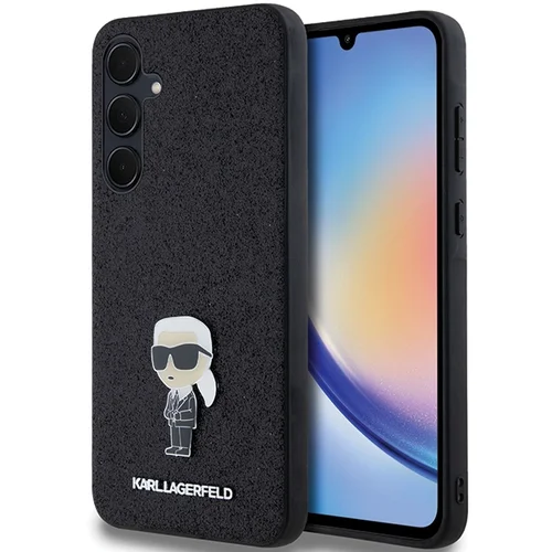 Karl Lagerfeld Ikonik Metal Pin dėklas Samsung Galaxy A35, juodas image 1