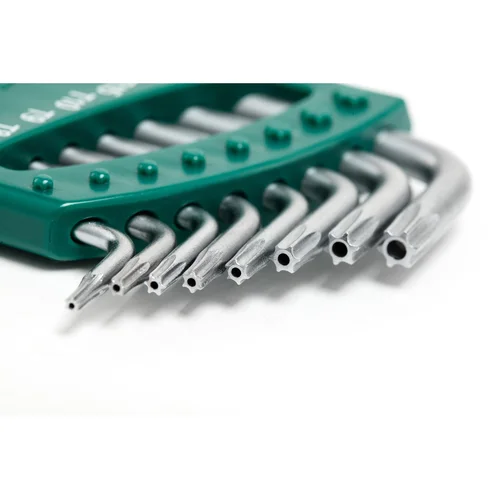 SATA L-tipo šešiakampių TORX prailgintų raktų rinkinys 8vnt. (T6-T25) su kiauryme image 2