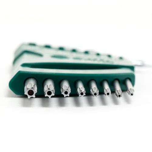SATA L-tipo šešiakampių TORX prailgintų raktų rinkinys 8vnt. (T6-T25) su kiauryme image 3