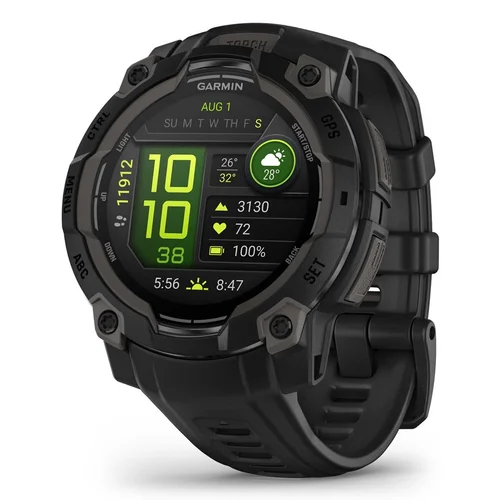 Garmin Instinct 3 AMOLED 45 mm juodas GPS laikrodis image 1