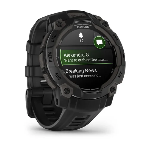 Garmin Instinct 3 AMOLED 45 mm juodas GPS laikrodis image 2