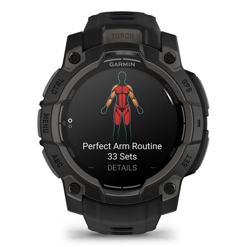 Garmin Instinct 3 AMOLED 45 mm juodas GPS laikrodis image 3