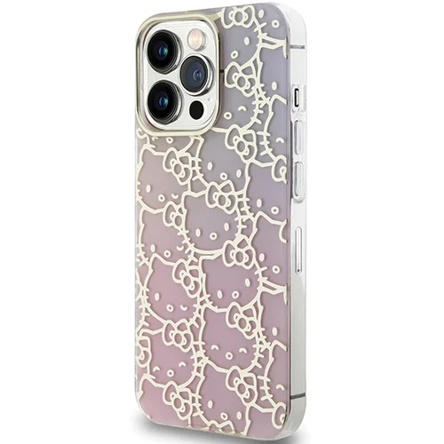 Hello Kitty IML Gradient Electrop Crowded Kitty Head dėklas iPhone 13 Pro Max, rožinis image 2