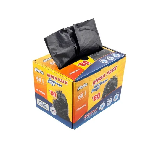 Plasta Mega Pack Šiukšlių maišai 60 l 80 vnt. image 2