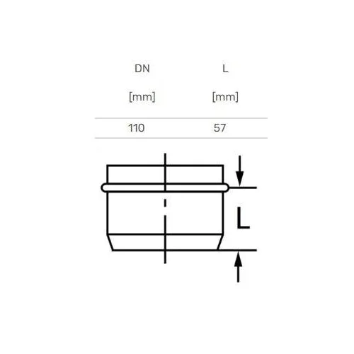 Magnaplast Skolan 110 mm aklė vidaus kanalizacijai image 2