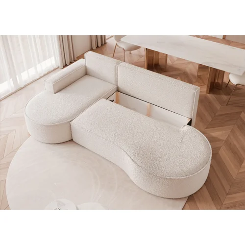 Minkštas kampas SOFIA L su miego funkcija, kairinis, Abriamo 04 kreminis image 3