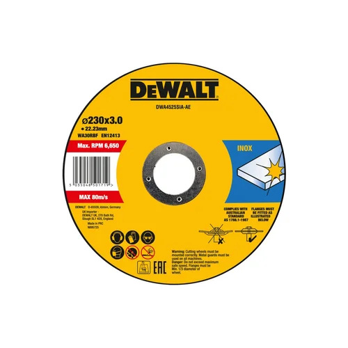 DeWALT 230/3/22 Nerūdijančio plieno pjovimo diskas T27 image 2