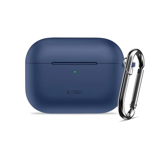Tech-Protect AirPods Pro silikoninis dėklas su kabliuku, tamsiai mėlynas image 2
