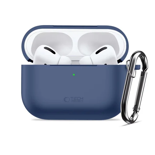Tech-Protect AirPods Pro silikoninis dėklas su kabliuku, tamsiai mėlynas image 3