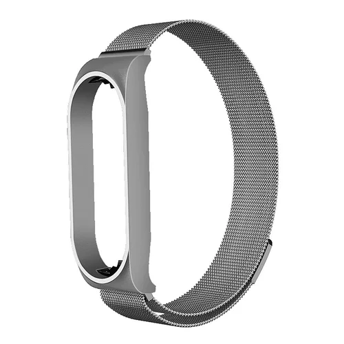 Xiaomi Mi Band 5/6 metalinis dirželis, sidabrinis image 2