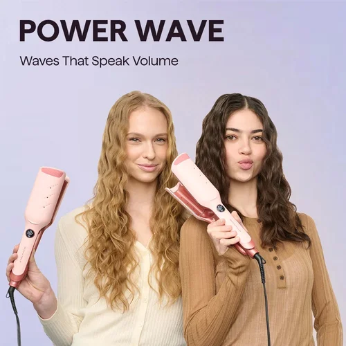Wavytalk Power Wave plaukų garbanojimo žnyplės Rožinės image 3