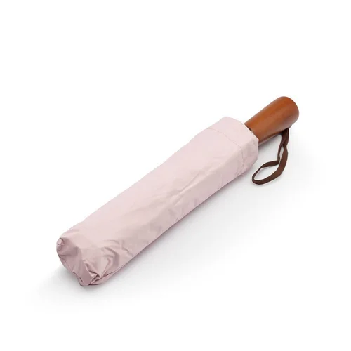 Automatinis sulankstomas skėtis su medine rankena XXL 115 cm, rožinis image 3